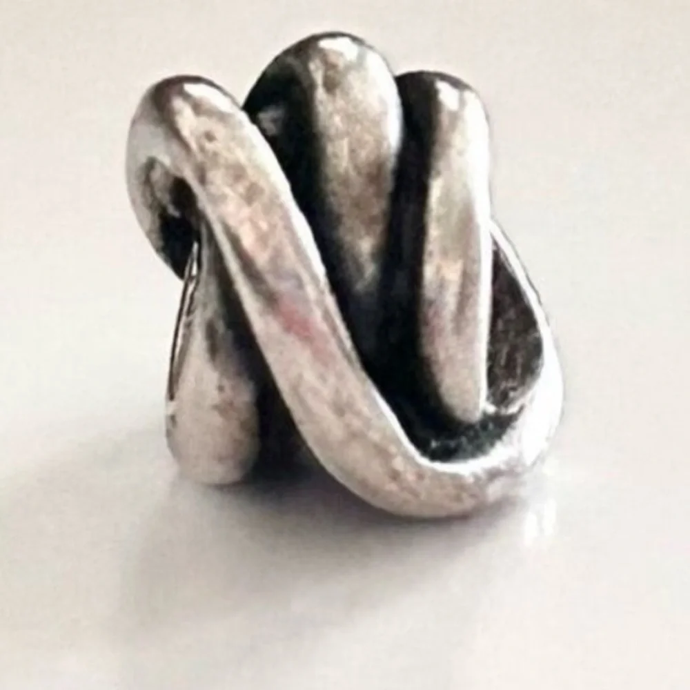 Trollbeads Sterling Silver .925 Lucky Knot Spiral Bead Charm EUC LAA #248